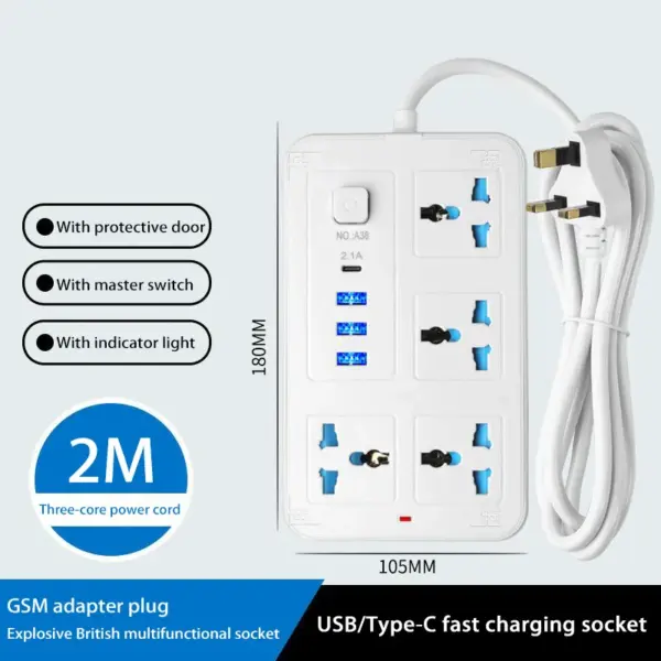Xiaomi Universal Power Strip EU US UK Plug 2500W - Image 7