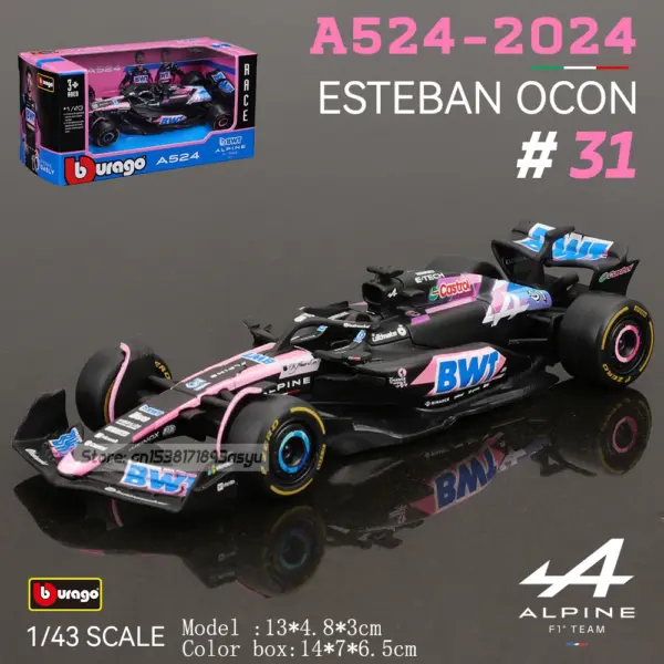 Bburago 1:43 Alpine F1 Pierre Gasly Model - Image 8