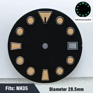 Men's Watch Dial NH35Nh36 Luminous Sterile Model 148 S5562ca36848143d7b13843012b15eb22j