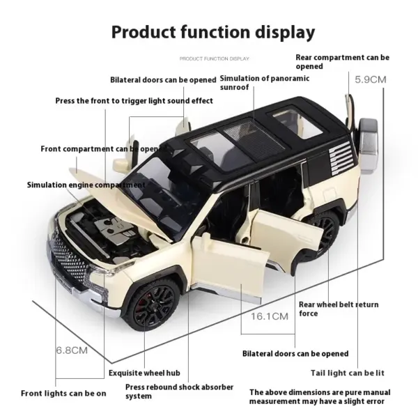 1/32 BYD Look Up U8 Diecast Model Car - Image 3