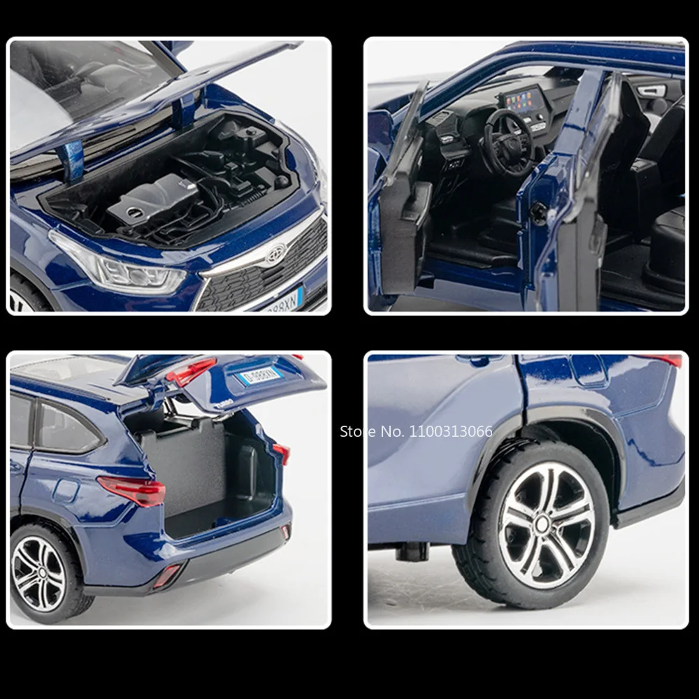 1:32 Highlander Prado Alloy Diecast Car Model 4 1:32 Highlander Prado Alloy Diecast Car Model - Image 4