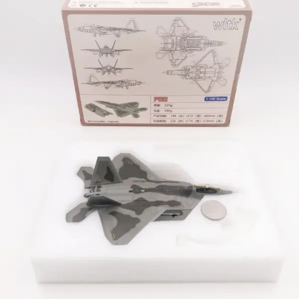 F-22 Raptor Diecast Model 1/100 Scale - Image 6