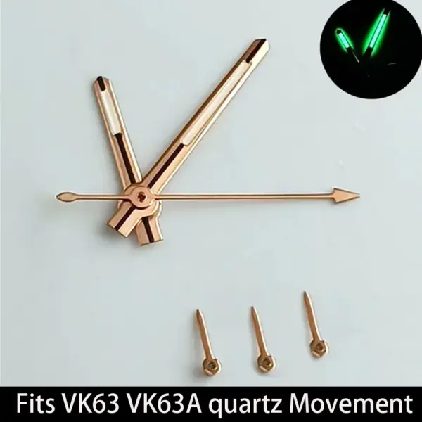 VK63 Watch Hand Set for VK63 Movement in Silver, Gold, Rose - Image 6