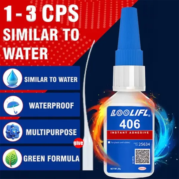 LOOLIFL 406 Instant Super Glue 20ml Pack - Image 4