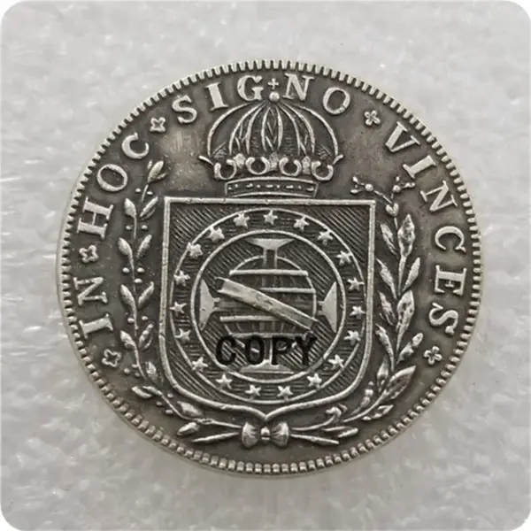 1824 Brazil 160 Reis Antique Coin Replica - Image 2