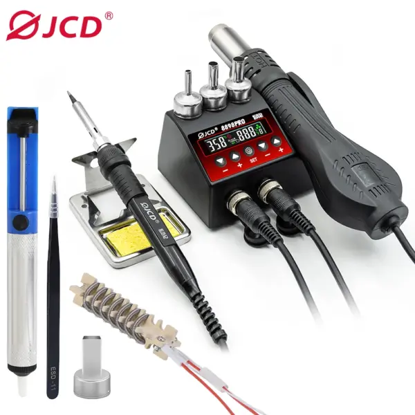 JCD 8898Pro 2-in-1 Soldering Station with LCD - Image 11