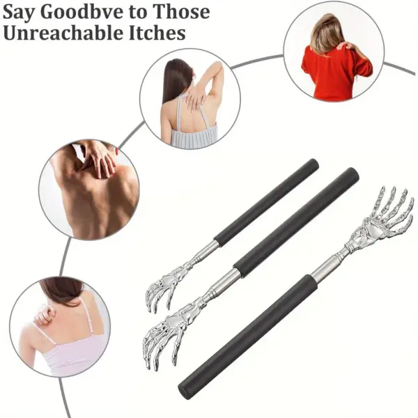 Portable Extendable Stainless Steel Back Scratcher - Image 3