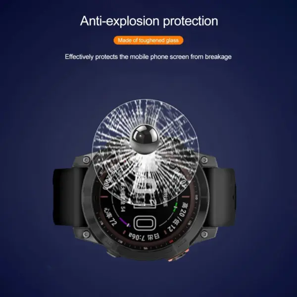 Tempered Glass Screen Protector for Garmin Fenix 7X - Image 3