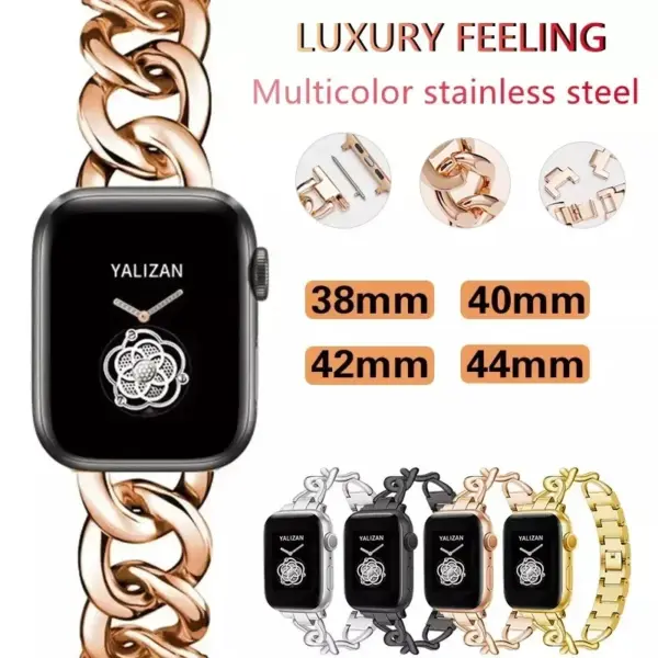 Luxury Stainless Steel Apple Watch Band 38-44mm - Image 2