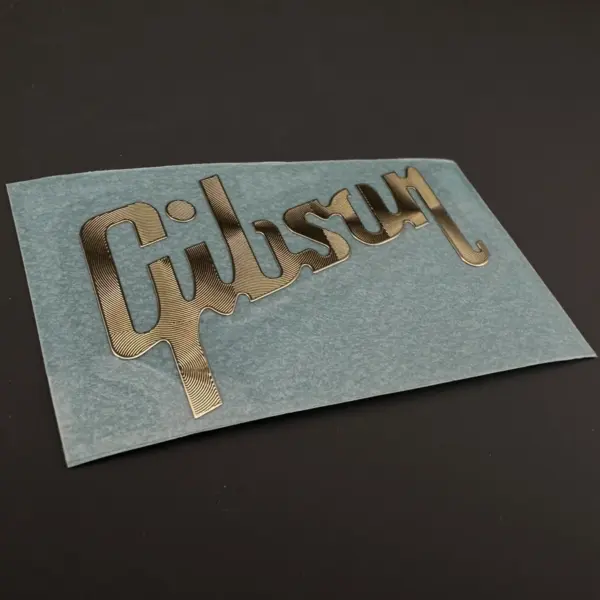 Custom Gold Metal Guitar Logo Decal for Gib Guitars - Image 3