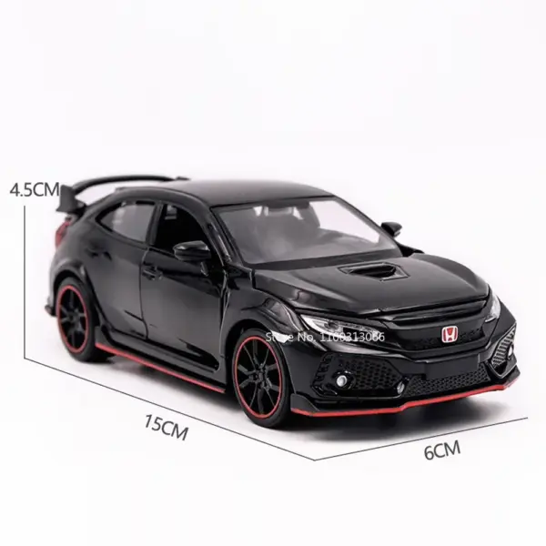 1:32 Honda Civic Type-R C63S Alloy Toy Car - Image 4