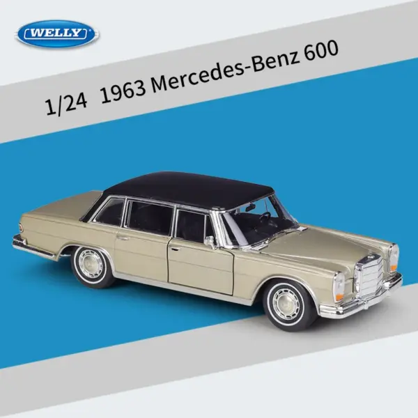 WELLY 1:24 Mercedes-Benz 600 Alloy Car Model - Image 5