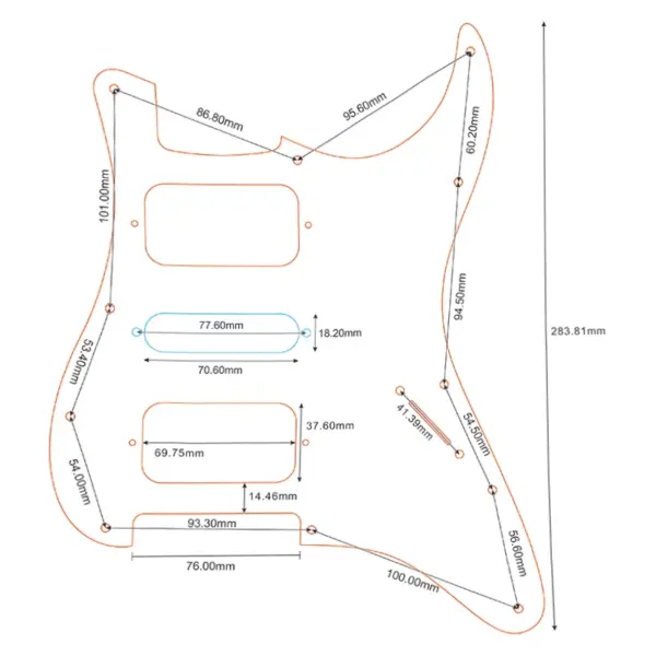 Pleroo HSH Deluxe Guitar Pickguard for Strat - Image 6