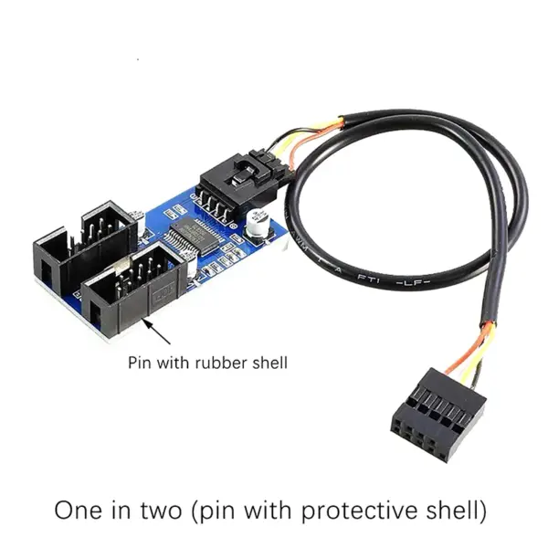 USB 2.0 Dual Port Extension Cable for Motherboards - Image 2