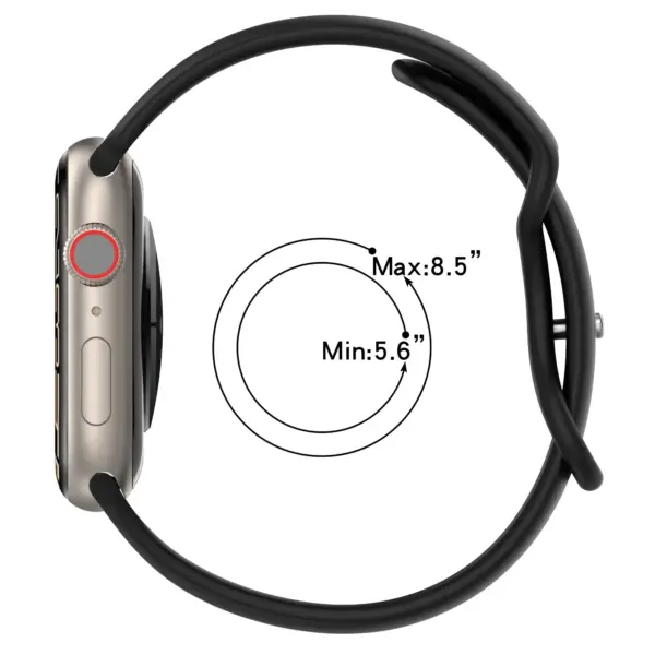 Silicone Sport Loop Strap for Apple Watch Series 10-2 - Image 5