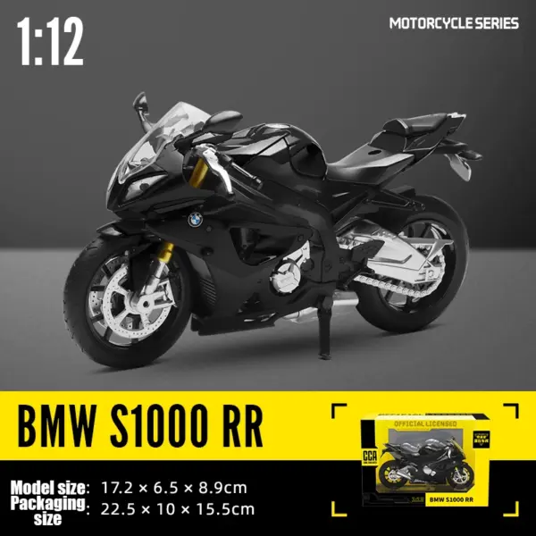 1:12 BMW S1000 RR Gulf Oil Diecast Model - Image 9