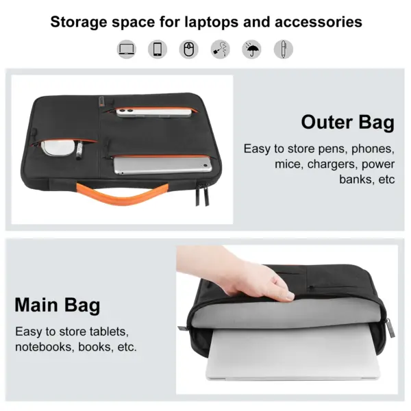 HAWEEL 13-15 Inch Laptop Sleeve With Zipper - Image 4