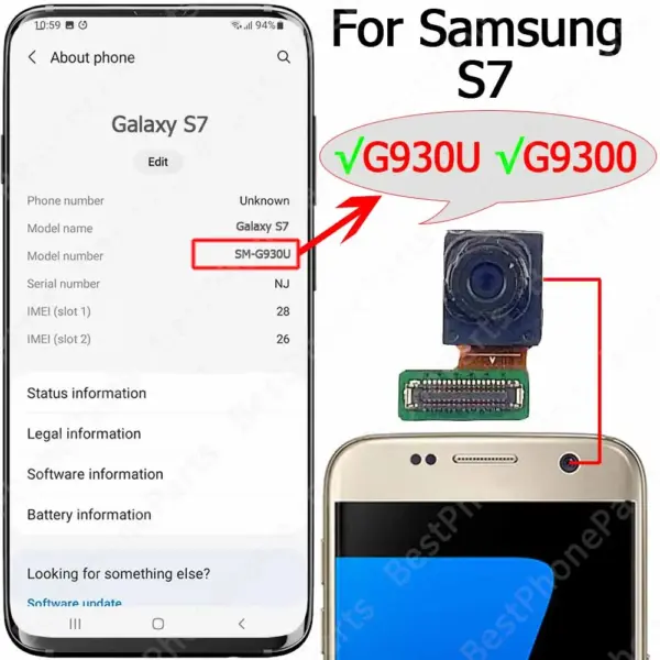 Samsung Galaxy S7 Edge Front Selfie Camera Module - Image 12