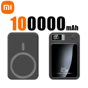 Xiaomi 100000mAh Wireless Magnetic Power Bank Super Fast Charging Ultra Capacity Digital External Battery Power Bank For Iphone 27 S5850d2188e664f33b3b1d274be672750c