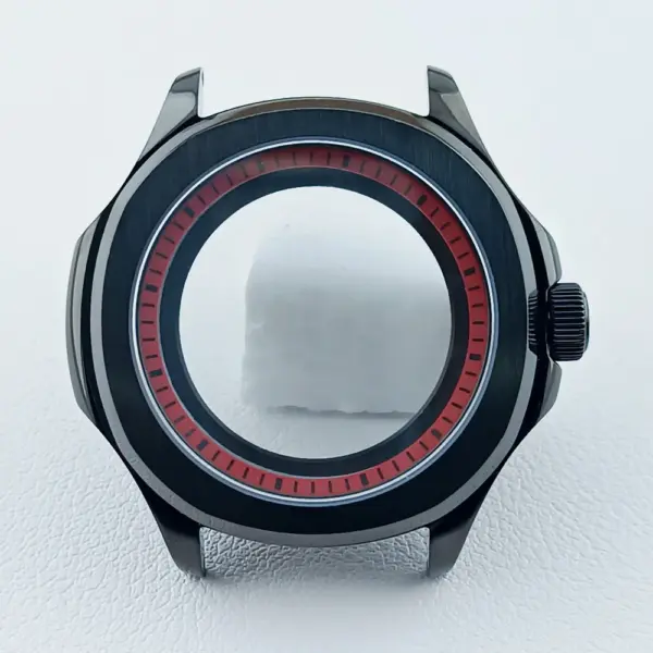 39.5mm Silver Black NH35 Watch Case with Sapphire Glass - Image 19