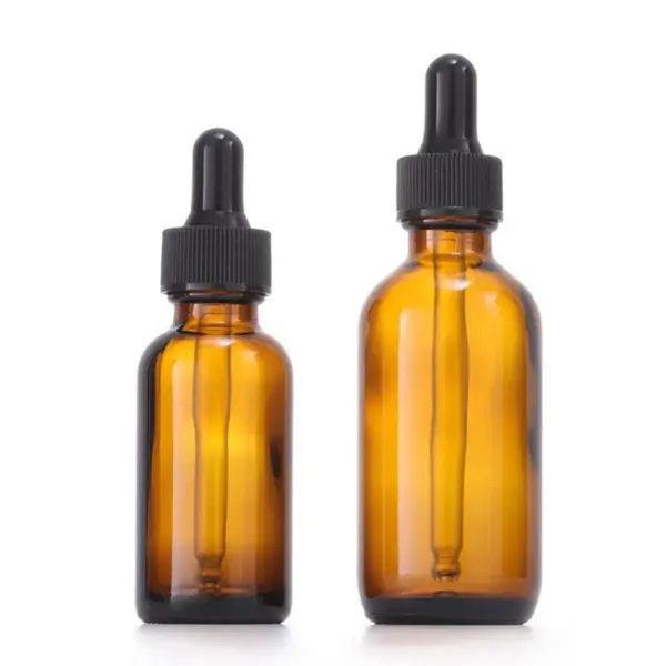 Amber Glass Bottles with Dropper Dispenser Set - Image 5