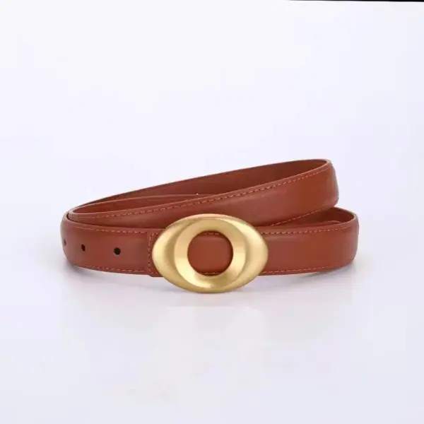 Genuine Leather Women's Retro Belt for Jeans - Image 7