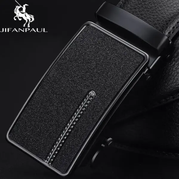 Men's Genuine Leather Wide Belt - Image 7