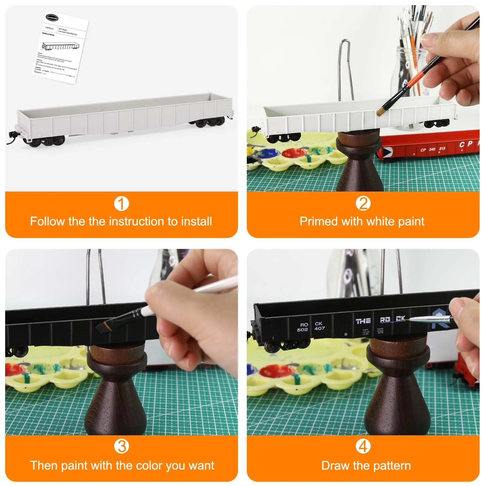 Evemodel HO Scale 1:87 Gondola Car Kit 4 Evemodel HO Scale 1:87 Gondola Car Kit - Image 4