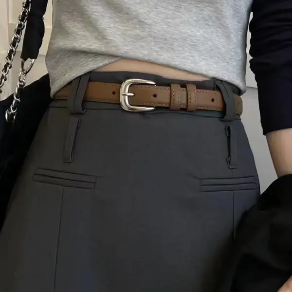 Vintage Leather Women's Belt for Casual Style - Image 7