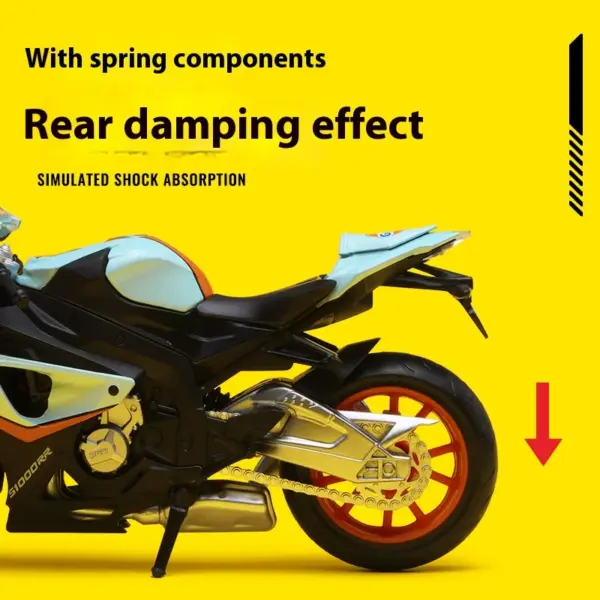 1:12 BMW S1000 RR Gulf Oil Diecast Model - Image 4