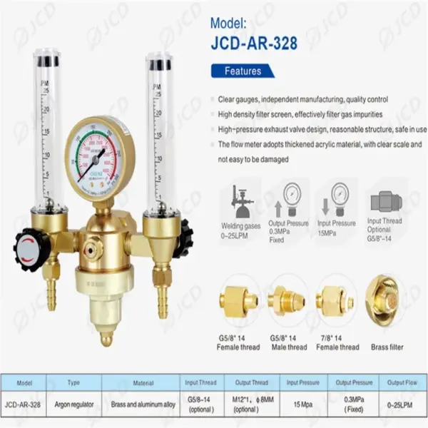 QHTITEC 0-30Mpa Argon CO2 Gas Regulator - Image 3