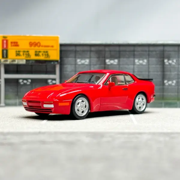 1:64 Diecast Porsche 944 Red Supercar Model - Image 3
