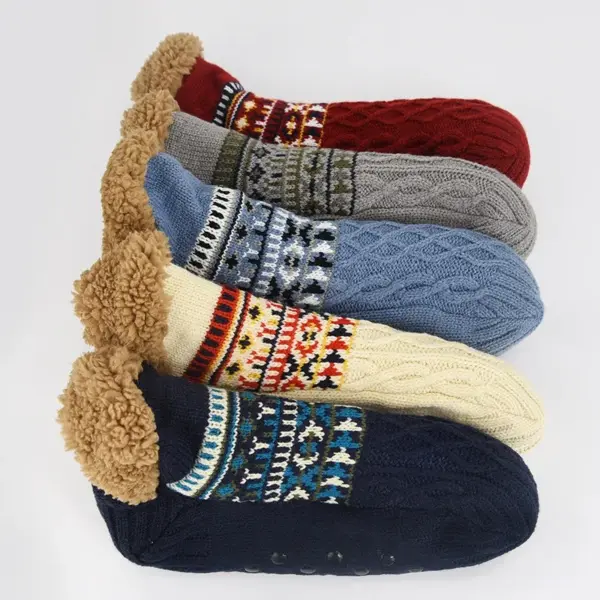 Thermal Fleece-Lined Floor Socks for Women and Men - Image 6