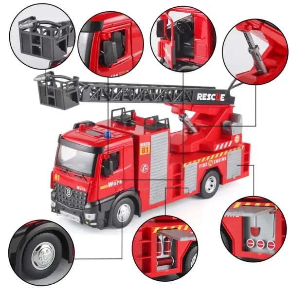 Water Spray Fire Engine Model Toy for Kids - Image 10