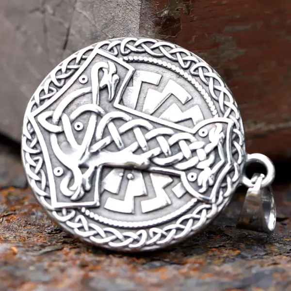 Stainless Steel Viking Thor's Hammer Pendant for Men - Image 5
