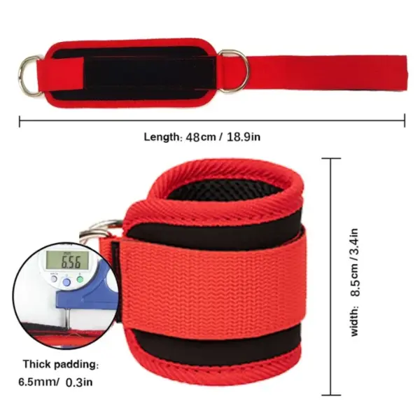 Adjustable Fitness Ankle Straps for Leg Workouts - Image 3