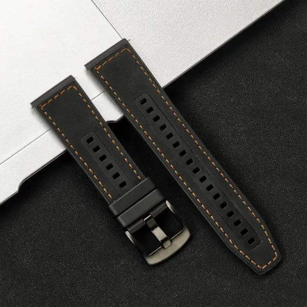 22mm Leather Breathable Sport Strap for Huawei Watch GT4 - Image 12