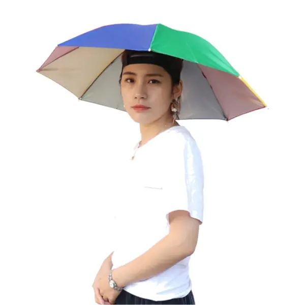 Outdoor Foldable Sun & Rain Umbrella Hat for Women - Image 22