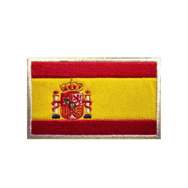 Spain Flag Embroidered Patch 8x5cm - Image 7