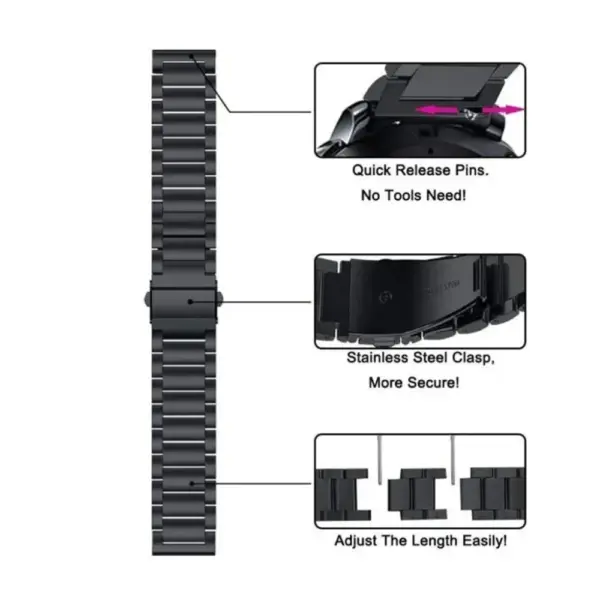 Stainless Steel Watchband for Garmin Venu Models - Image 5