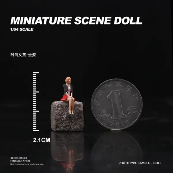 1/64 Resin Miniature Girl Figurine for Photography - Image 10