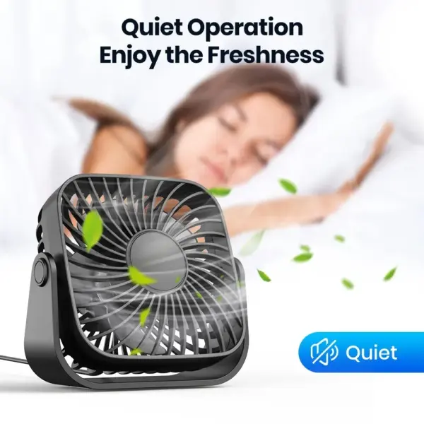TOPK K52 4-Inch USB Portable Desk Fan - Image 5