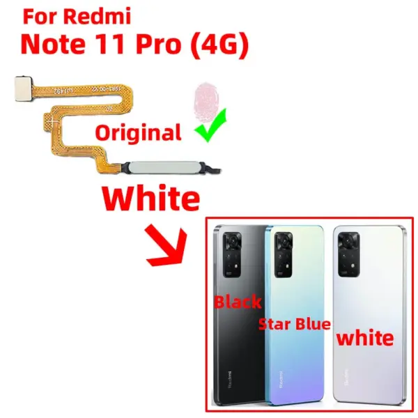 Original Xiaomi Redmi Note 11 Pro Fingerprint Sensor Flex Cable - Image 4