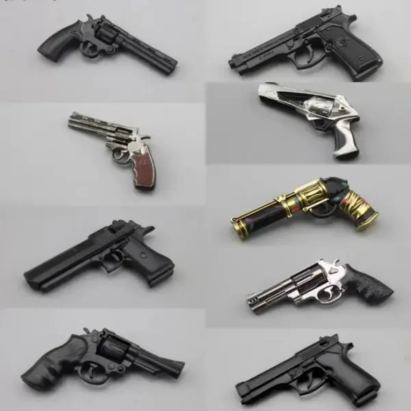 1/6 Scale P38 PPK Mini Metal Revolver Model for Dioramas - Image 4