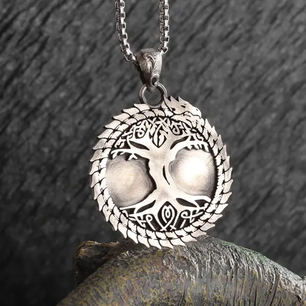 Vintage Nordic Rune Compass Necklace AL18514 - Image 36