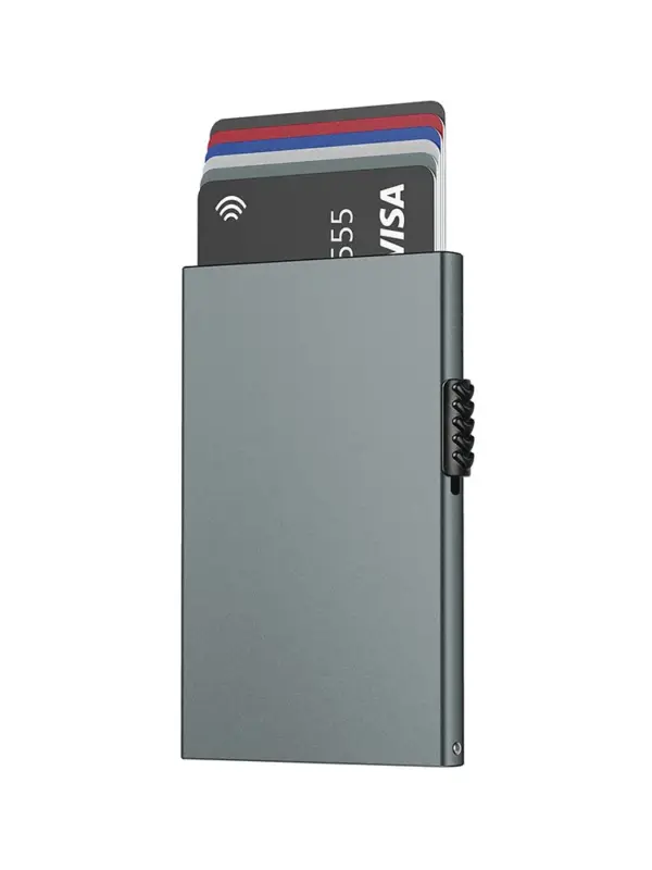 Minimalist Metal RFID Blocking Wallet for Men - Image 7