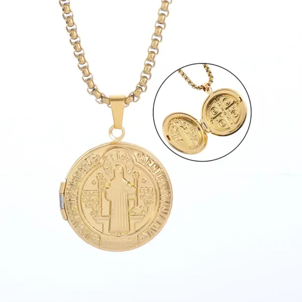 Vintage Christian Cross Stainless Steel Pendant AL20401 - Image 19