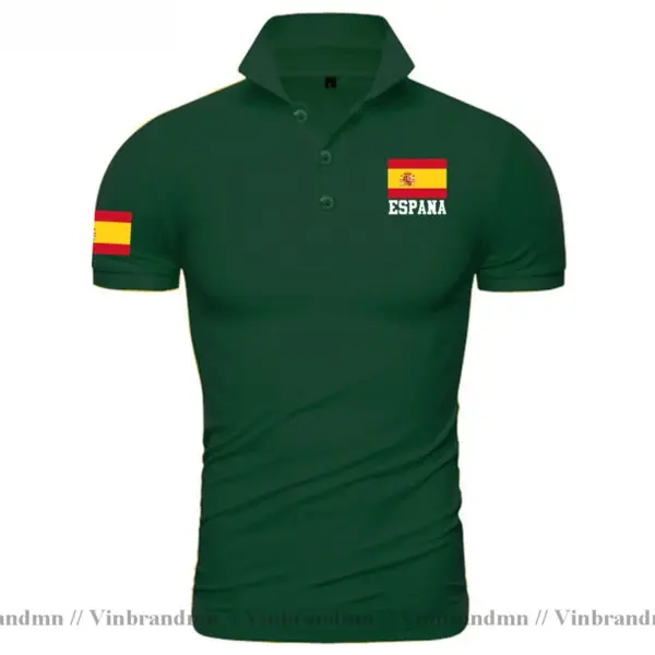 Spain Flag Polo Shirt for Men - Image 3