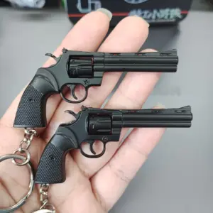 Miniature Desert Eagle Revolver Keychain Pendant
