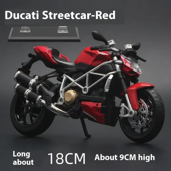 1:12 Ducati Streetfighter Diecast Motorcycle Model - Image 10